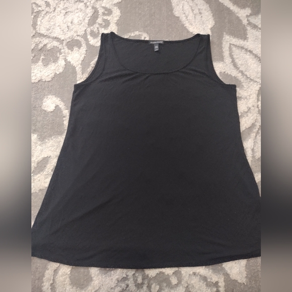 Eileen Fisher Black Sleeveless Silk Top - Picture 1 of 3